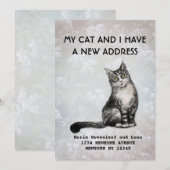 Aankondiging van mijn verhuizing met mijn kat (Voorkant / Achterkant)