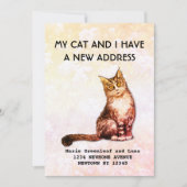 Aankondiging van mijn verhuizing met mijn kat (Voorkant)