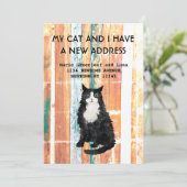 Aankondiging van mijn verhuizing met mijn kat (Staand voorkant)