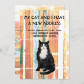 Aankondiging van mijn verhuizing met mijn kat (Voorkant / Achterkant)