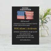 Aankondiging van militair pensioen (Staand voorkant)