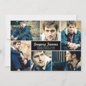 Aankondiging van modern 6-fotoAfstuderen (Voorkant)