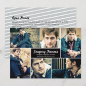 Aankondiging van modern 6-fotoAfstuderen (Voorkant / Achterkant)