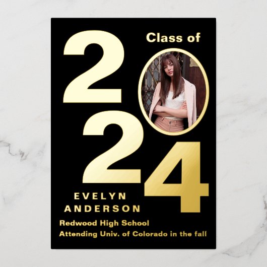 Aankondiging van modern Afstuderen & feestuitnodig (Voorkant)