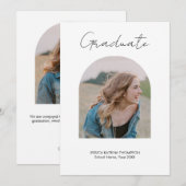 Aankondiging van modern Afstuderen FotoArch  2 (Voorkant / Achterkant)