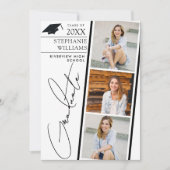 Aankondiging van modern Afstuderen Fotostrip White (Voorkant)