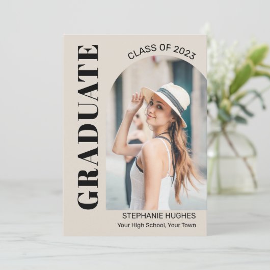 Aankondiging van modern Afstuderen voor fotoarch  (Staand voorkant)