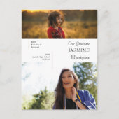 Aankondiging van modern Afstuderen voor foto's en  Briefkaart (Voorkant)