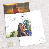 Aankondiging van modern Afstuderen voor foto's en  Briefkaart