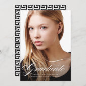 Aankondiging van modern Afstuderen voor foto's met (Voorkant / Achterkant)