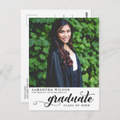 Aankondiging van modern Afstuderen voor script fot Briefkaart (Voorkant / Achterkant)