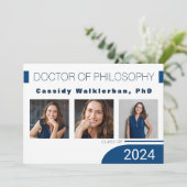 Aankondiging van modern blauw fotofototoestel Afst (Staand voorkant)