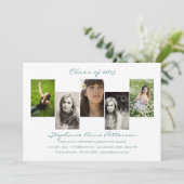 Aankondiging van modern Chic 5-fotoAfstuderen | Bl (Staand voorkant)