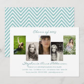 Aankondiging van modern Chic 5-fotoAfstuderen | Bl (Voorkant / Achterkant)