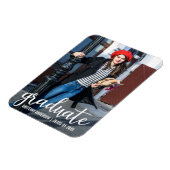 Aankondiging van modern script Afstuderen Foto W Magneet (Linkerzijde)