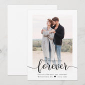 Aankondiging van modern Verloving voor script foto (Voorkant / Achterkant)