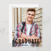 Aankondiging van moderne Afstuderen- (Voorkant / Achterkant)