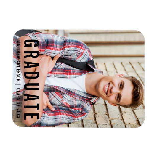 Aankondiging van moderne Afstuderen- Magneet (Horizontaal)