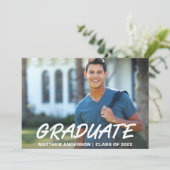 Aankondiging van moderne Afstuderen met kool Fotok (Staand voorkant)