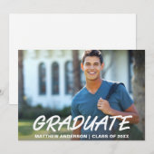 Aankondiging van moderne Afstuderen met kool Fotok (Voorkant / Achterkant)