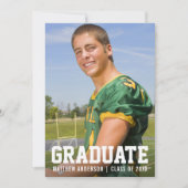 Aankondiging van moderne Afstuderen met porty-foto (Voorkant)