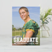 Aankondiging van moderne Afstuderen met porty-foto (Staand voorkant)
