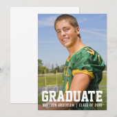 Aankondiging van moderne Afstuderen met porty-foto (Voorkant / Achterkant)