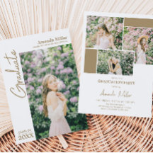 Aankondiging van moderne foto-Afstuderen