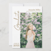 Aankondiging van moderne foto-Afstuderen (Achterkant)