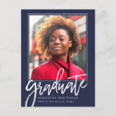 Aankondiging van moderne foto-Afstuderen 2022 Briefkaart (Voorkant)