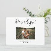 Aankondiging van moderne foto-elopement Wedding (Staand voorkant)