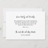 Aankondiging van moderne foto-elopement Wedding (Achterkant)