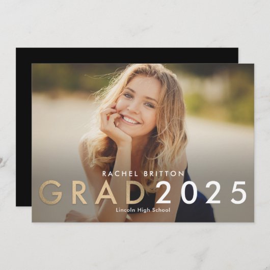 Aankondiging van moderne gemengde Afstuderen (Voorkant / Achterkant)