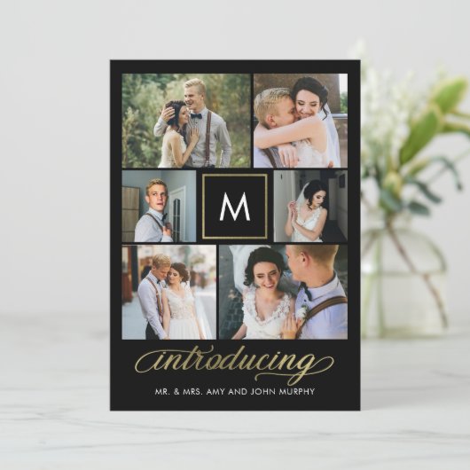 Aankondiging van moderne Initialen voor kleurhuwel (Staand voorkant)