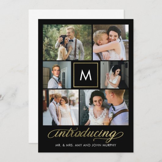 Aankondiging van moderne Initialen voor kleurhuwel (Voorkant / Achterkant)