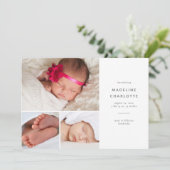 Aankondiging van moderne multi-fotogeboorte (Staand voorkant)