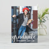 Aankondiging van moderne Script-Afstuderen Fotokaa (Staand voorkant)