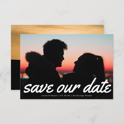 Aankondiging van moderne tekst multi-foto's (Voorkant / Achterkant)