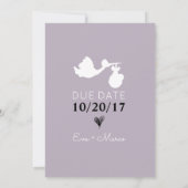 Aankondiging van moeder op grootmoeder klinkende z (Achterkant)