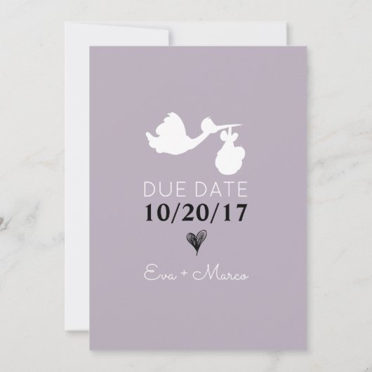 Aankondiging van moeder op grootmoeder klinkende z (Achterkant)