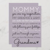 Aankondiging van moeder op grootmoeder klinkende z (Voorkant / Achterkant)