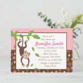 Aankondiging van Monkey Baby shower (Staand voorkant)