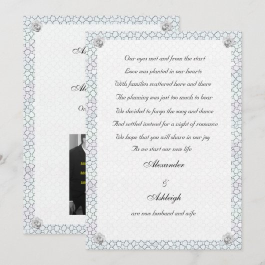 Aankondiging van mozaïekRoos (Voorkant / Achterkant)