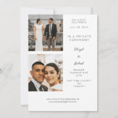 Aankondiging van multi 3-fotoPassen getrouwd - zwa (Achterkant)