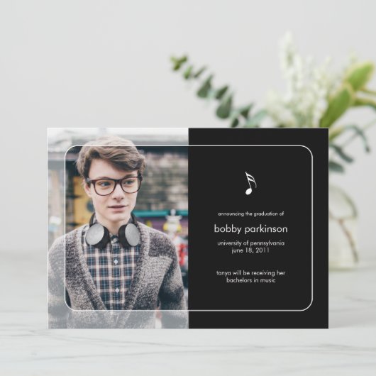 Aankondiging van Music Major Afstuderen (Staand voorkant)