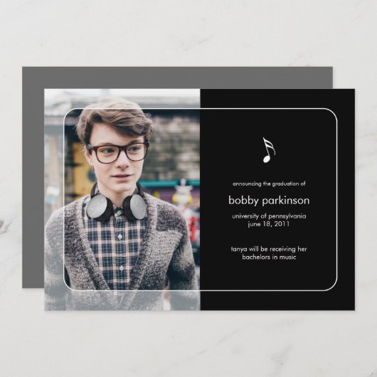 Aankondiging van Music Major Afstuderen (Voorkant / Achterkant)