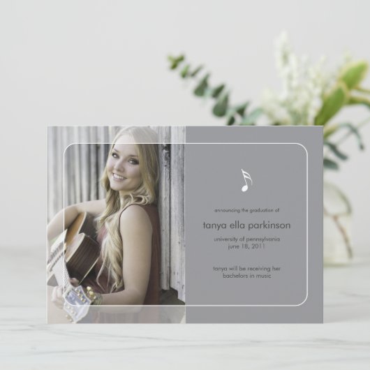 Aankondiging van Music Major Afstuderen (Staand voorkant)