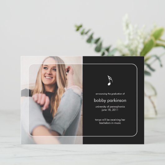 Aankondiging van Music Major Afstuderen (Staand voorkant)
