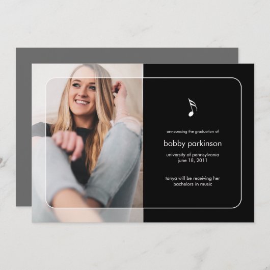 Aankondiging van Music Major Afstuderen (Voorkant / Achterkant)