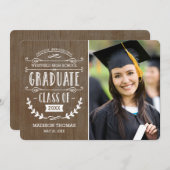 Aankondiging van natuurlijk Afstudeerder Afstudere (Voorkant / Achterkant)